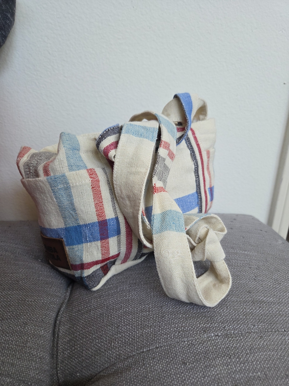 Bimba Y Lola linen mini bag Color-ECRU-NWT - Picture 13 of 16